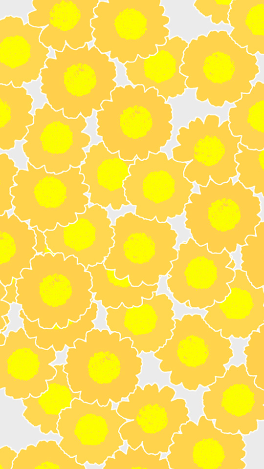 マリメッコ風 黄色 花柄 壁紙 Android Iphone用 かわいいスマホの
